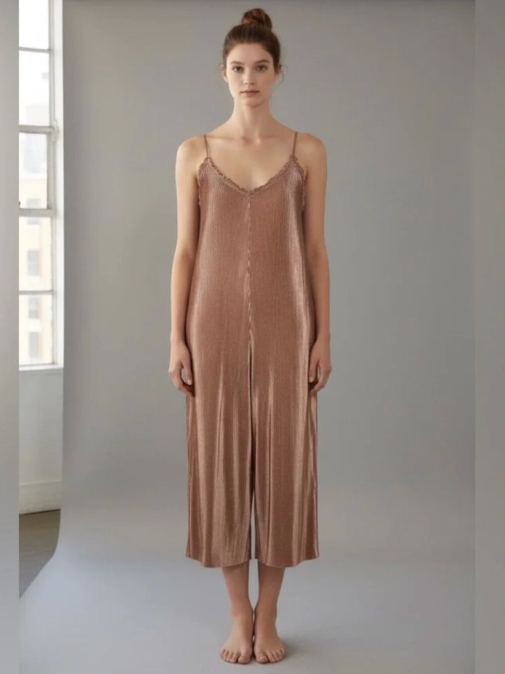 ✨ Urban Outfitters Out From Under Bronze Metallic Jumpsuit ✨